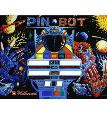 Pin Bot Mirrored Translite-To-Backglass