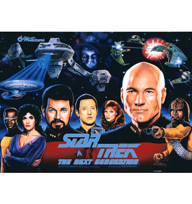 Star Trek The Next Generation Mirrored Translite-To-Backglass