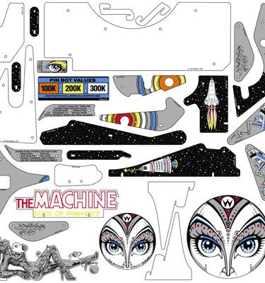 The Machine : Bride Of Pinbot Plastic Set