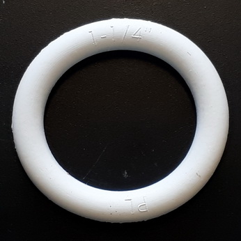 White Rubber Ring 1-1/4" ID