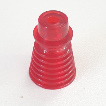 Post Red Finned 1" Short - C-951-7