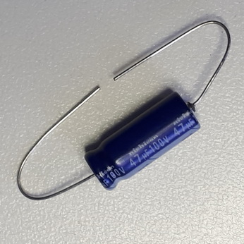 Capacitor, Axial Electrolytic, 47uF, 100V