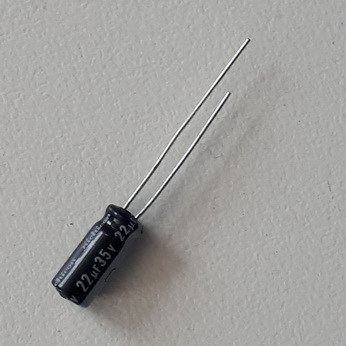 Capacitor, 22uF, 35V,Electrolytic Radial