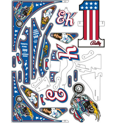 Evel Knievel CPR Reproduction Plastics Set w/ Desktop Assembly