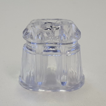 Post Transparent Facetted Siamese Transparent - C17492C