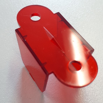 Lane Guide - Transparent Red 1-3/4" Double - 03-8204-9