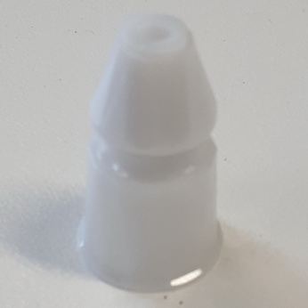 Post Plastic Faceted 1-3/16" White Opaque - Gottlieb - C-11562-W