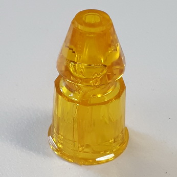 Post Plastic Faceted 1-3/16" Yellow Transparent - Gottlieb - C-11562-Y