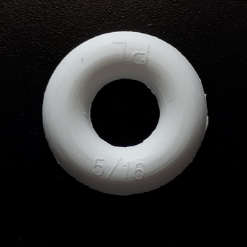 White Bumper Post Ring 5/16" - 23-6300