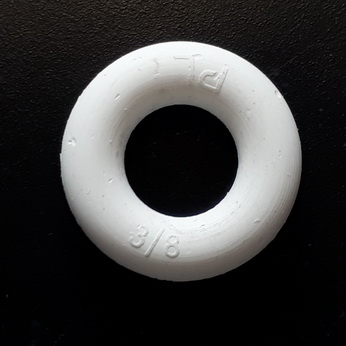 White Bumper Post Ring 3/8" - 23-6591
