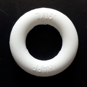White Bumper Post Ring 7/16" - 23-6599