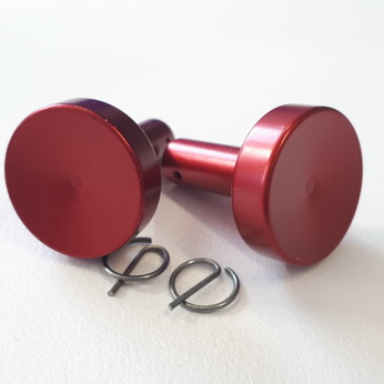 Flipper Cabinet Button Red Metal Set - A3562A