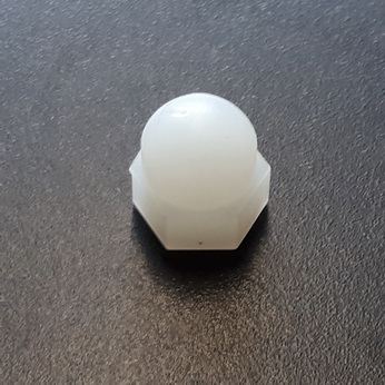 Acorn Nut - Natural Nylon 6-32 - White