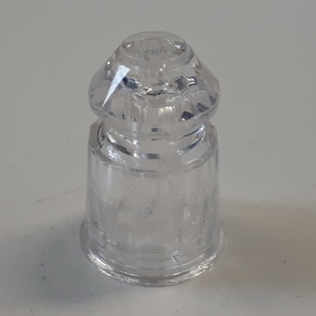 Post Plastic Faceted 1" Clear Transparent - Gottlieb - C-11561-P