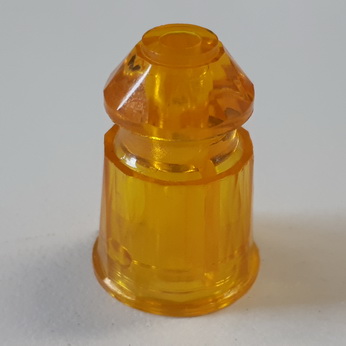 Post Plastic Faceted 1" Yellow Transparent - Gottlieb - C-11561-Y