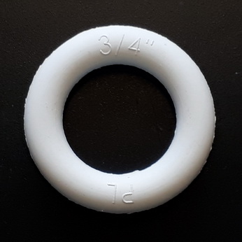 White Rubber Ring 3/4" ID
