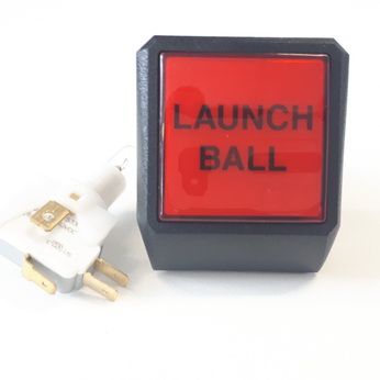 Button Assembly - Bally Red "Launch Ball" - 20-10692-1