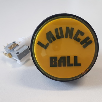 Button Assembly - Bally Williams Yellow "Launch Ball" - 20-9663-B-2