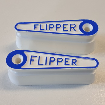 Gottlieb Flipper Bat 2" White with Blue (Pair) - A11242-3A