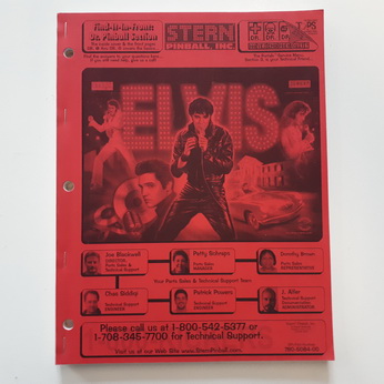 Stern Elvis Manual - Used