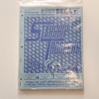 Sega Starship Troopers Manual - New