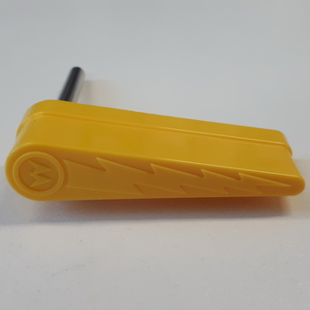 Williams Yellow Lightning Bolt Flipper Bat And Shaft Assembly with Logo - 20-9734-6
