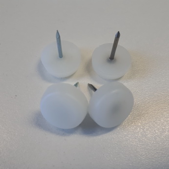 Cabinet Gliders - White - Set of 4