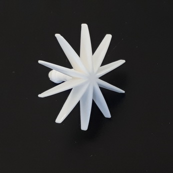 Rollover Star Button White - D11968