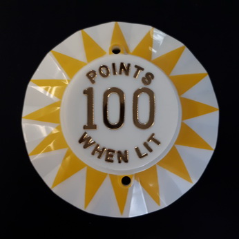 Pop Bumper Cap - "100 Points When Lit " Yellow - A-3713-12