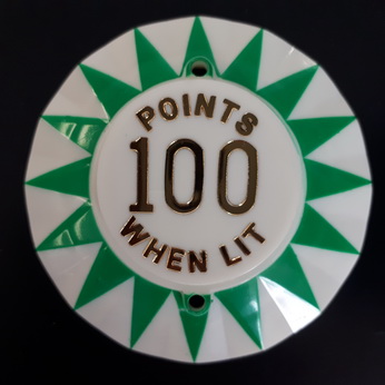 Pop Bumper Cap - "100 Points When Lit " Green - A-3713-8