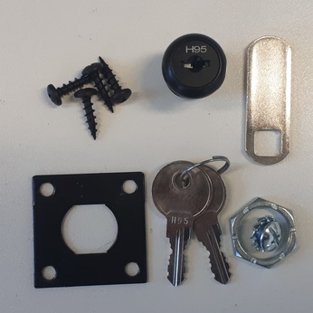 Backbox Lock and Lock Plate Assembly - Stern 2003-2006