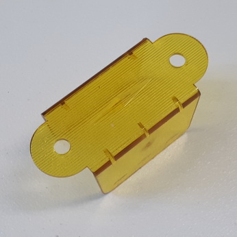 Lane Guide Transparent Yellow 1-1/2" Double Sided - 03-7034-16