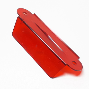 Lane Guide Transparent Red 2-1/2" Single Sided - 03-7120-9