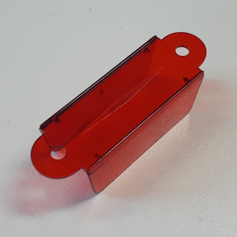 Lane Guide Transparent Red 2-1/8" Double Sided - A-9396R