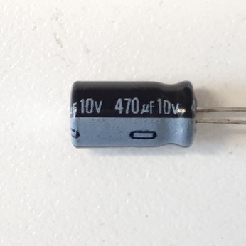 Capacitor, 470uF, 10V,Electrolytic Radial