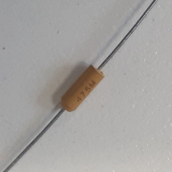 Capacitor, Axial Tantalum, 4.7uF, 10V