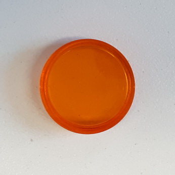 Playfield Insert 1" Round Transparent Plain Orange