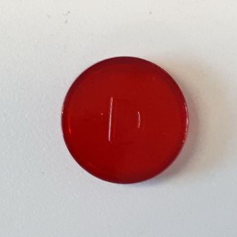 Playfield Insert 1" Round Transparent Plain Red