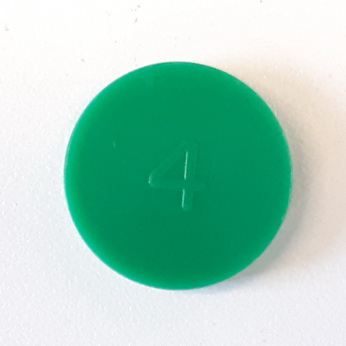 Playfield Insert 1-3/16" Round Opaque Plain Green