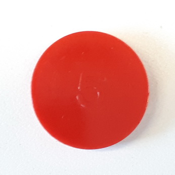 Playfield Insert 1-3/16" Round Opaque Plain Red