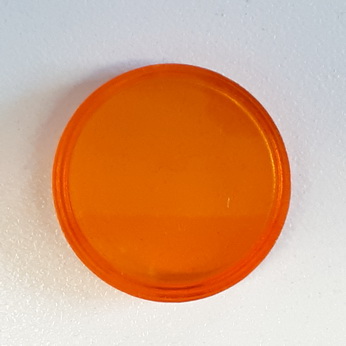 Playfield Insert 1-3/16" Round Transparent Plain Orange