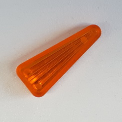 Playfield Insert 1-1/2" x 5/8" Triangle Transparent Starburst Orange