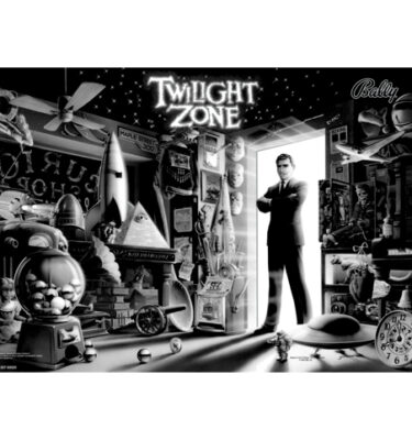 Twilight Zone - Mirrored Translite-To-Backglass (B&W)