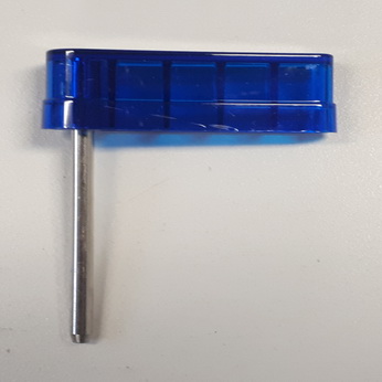 Classic Bally Shoe and Shaft Flipper Bat Assembly Transparent Blue - A-3994-10