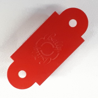 Lane Guide Bally Opaque Red 1-1/2" Double Sided - C-635-1