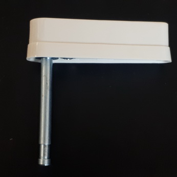 Classic Bally Shoe and Shaft (two piece) Flipper Bat Assembly White - ASE-2214-24