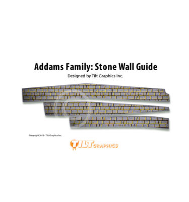 Addams Family Stone Wall Guide Decals