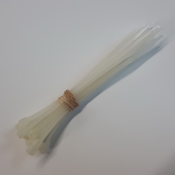 4" White Nylon Cable Zip Ties (pack of 25)