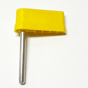 Stern, DE, Sega 2" Yellow Mini Flipper Bat And Shaft Assembly - 515-7191-06