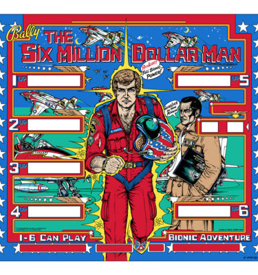 Six Million Dollar Man Backglass